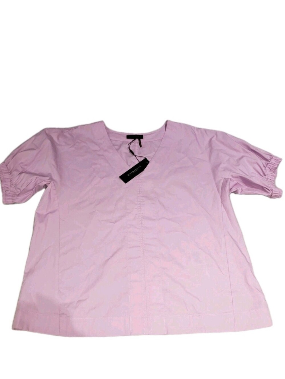 Donna Karan New York Short Sleeves Cotton Top Women's Size Large NWT